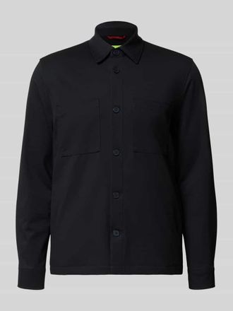 Cinque Regular Fit Hemdjacke mit Viskose-Anteil Modell Messi in Black, Gr&ouml;&szlig;e XXL
