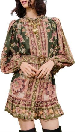Farm Rio Flowering Mini Dress In Garden Tree Green