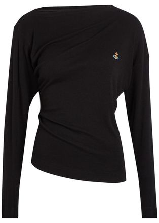 Vivienne Westwood Hebo Asymmetric Long-sleeve Knit top - Black - S (UK8-10 / S)