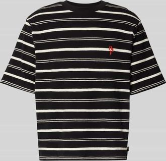 Review Cropped Fit T-Shirt mit Label-Stitching in Black, Gr&ouml;&szlig;e XXL