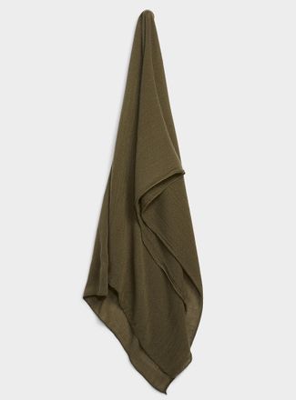 Simons Womens Rolled trim solid scarf