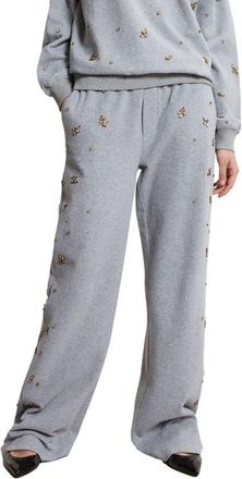 ottod'Ame Cotton Jogger Trousers With Strass And Drawstring in Grey at Nordstrom, Size X-Small It