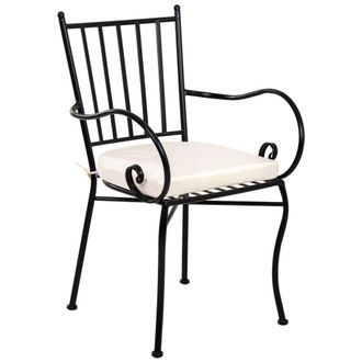 Wanderlust Deco Sill&oacute;n de forja negro con coj&iacute;n 58x54x88h cm negro