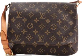 Louis Vuitton Musette Tango Handbag Monogram Canvas shoulder bag - Bruin