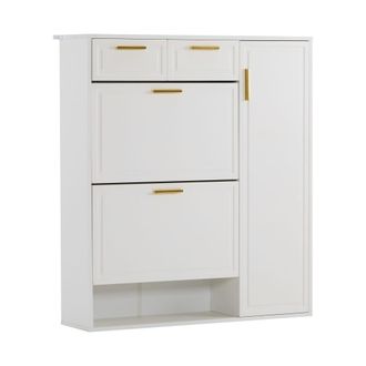 Urban Meuble Zapatero blanco con cajones y estantes regulables