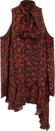 Magda Butrym Haifa Cut Out Mini Dress in Multicolor Silk
