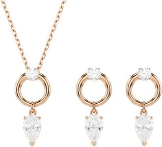 Swarovski Mesmera Pear Cut Necklace and Earrings Set