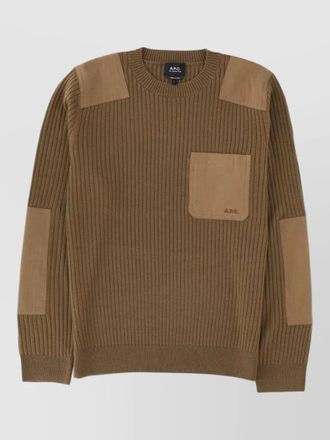 A.P.C. mallarme wool sweater crew neck pocket
