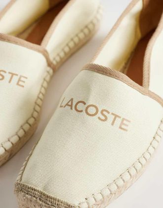 Lacoste Uhabia - Espadrilles beige con logo-Neutro
