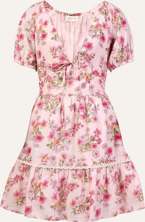 Banjanan Womens Artemis Mini Dress In Burdock Peony