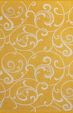 Jonathan Y Designs Maribel Traditional Classic All-Over Scroll Indoor/Outdoor Area Rug in Yellow/cream at Nordstrom, Size 3Ft 0In X 5Ft 0In