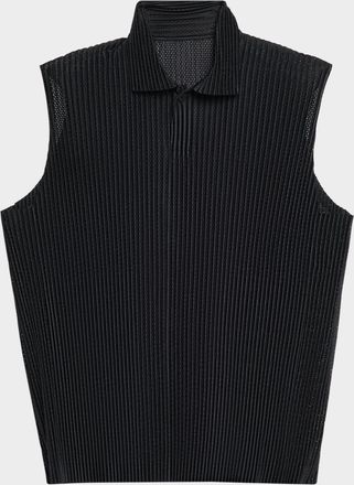 Homme Plissé Issey Miyake Mens Sleeveless Mesh Shirt