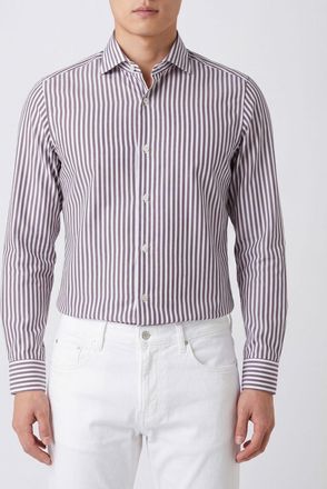 Tintoria Mattei Camicia in popeline a righe