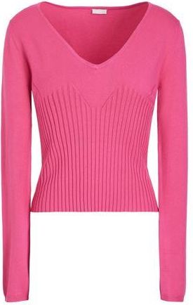 8 by YOOX VISCOSE BLEND V-NECK RIB WAISTBAND TOP