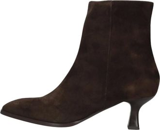 Notre-V Schoenen, Dames, Bruin, 40 EU, Leer, Enkellaarsjes