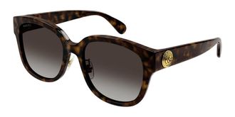 Gucci GG1409SK Asian Fit 002 Womens Sunglasses Tortoiseshell Size 55