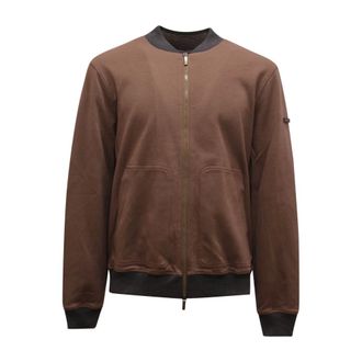 PESERICO Bomber Sweatshirt R57010J0 - male - Peserico - Zip-throughs - Brown - XL - Sweatshirts & Hoodies
