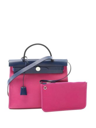 Hermès 2018 Toile Herbag Zip 31 satchel - women - Calf Leather/Canvas - One Size - Pink