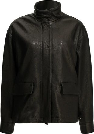 Semper Chaqueta de piel napa - Jackets - Mujer - Marr&oacute;n - 2XL