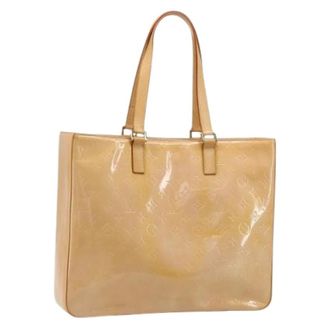 Louis Vuitton Pre-owned Tote Bags, female, Beige, Size: ONE SIZE Pre-owned Vintage Patent Leather Tote Bag