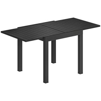 OUTSUNNY Mesa jard&iacute;n extensible 160x80x75 cm negro