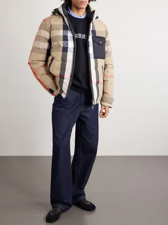 Burberry Reversible Quilted Checked Shell Hooded Down Jacket