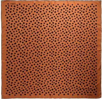 Valentino Garavani Dalmatian Polka Dot Silk Square Scarf in Orange at Nordstrom