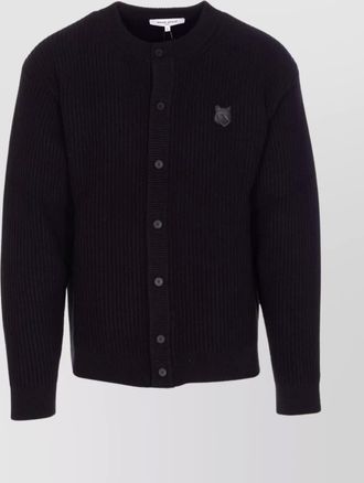 Maison Kitsun&eacute; ribbed wool cardigan
