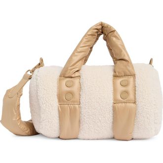 Pajar Valentina Fleece Crossbody Bag in Champagne at Nordstrom Rack