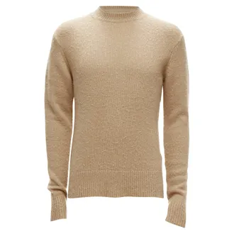 Acne Studios Peele beige wool cashmere brushed crew neck sweater S