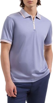 Bugatchi Quarter Zip Polo in Orchid at Nordstrom, Size Xx-Large