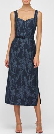 Kay Unger Drew Beaded Embroidery Cocktail Dress in Dark Midnight/Stone Blue at Nordstrom Rack, Size 10