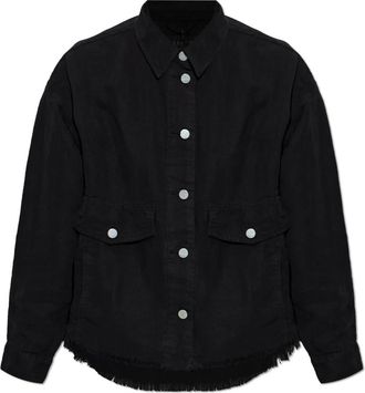 AllSaints Overhemden, Dames, Zwart, L, Linnen, Hettie Shirt