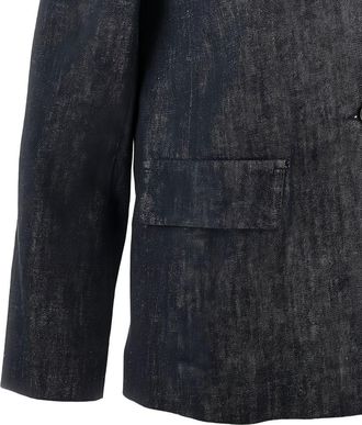Max Mara Womens Blazer Smmleone Blue Cotton Jacket