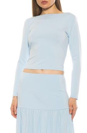 Alexia Admor Dahlia Boat Neck Top in Halogen Blue at Nordstrom Rack, Size X-Large