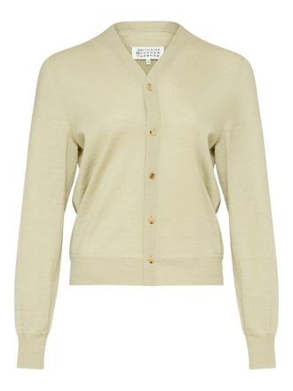 Maison Margiela wool cardigan - women - Wool - L - Green