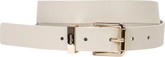 HUGO BOSS Leren Riem - Dames - Riemen - Wit - 90 CM - Leer - Accessoires