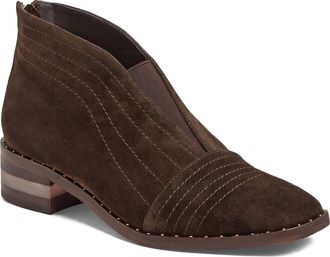 Django & Juliette Faradays Back Zip Boot in Chocolate Wr Suede at Nordstrom, Size 37