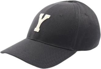 Saint Laurent Pre-owned Y Varsity Cotton Cap - - Pre-owned - Uomo - Nero - ONE SIZE