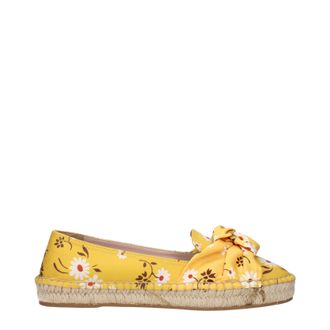 Miu Miu Damess Gele stoffen espadrilles