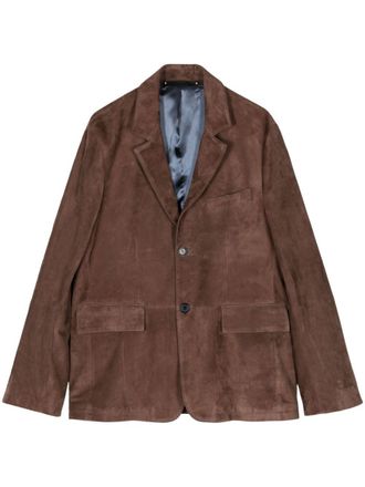 Paul Smith Leren blazer - Bruin