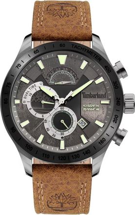 Timberland TDWGF2100202 Mens Nickerson Watch - Brown Leather - One Size