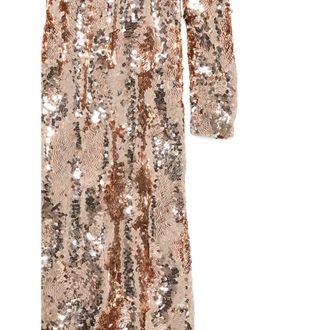 Paco Rabanne Sequin-Embellished Evening Dress - Rose gold