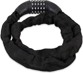 Relaxdays Relaxdays - 2 Candados De Cable Num&eacute;rico, Sistema Antirrobo Para Bicicletas, Combinaci&oacute;n De 5 N&uacute;meros, 120 Cm, Acero, Negro
