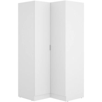 Dmora Guardaroba 2 ante Aser, Mobile angolare per camera da letto, Armadio appendiabiti ad angolo, 91x93h184 cm, 91x93h184 cm, Rovere - Dmora