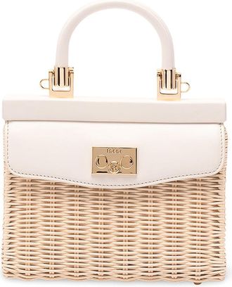 Rodo Wicker And Leather Small Handbag
