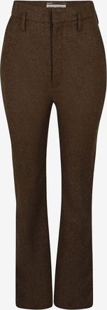 Saint Laurent Gerade Hose mit hoher Taille aus Fischgräten-Tweed