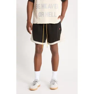 Diet Starts Monday Warm Up Shorts in Vintage Black/cream at Nordstrom, Size X-Large