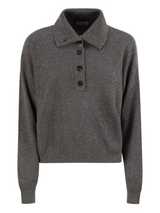 Brunello Cucinelli high-collar sweater - Grey