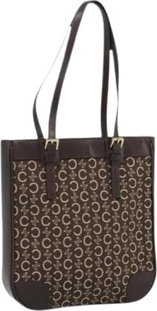 Celine Pre-owned Macadam Canvas Hand Bag - Dames - Vintage Shopper - Bruin - ONE Size - Leer - Vintage